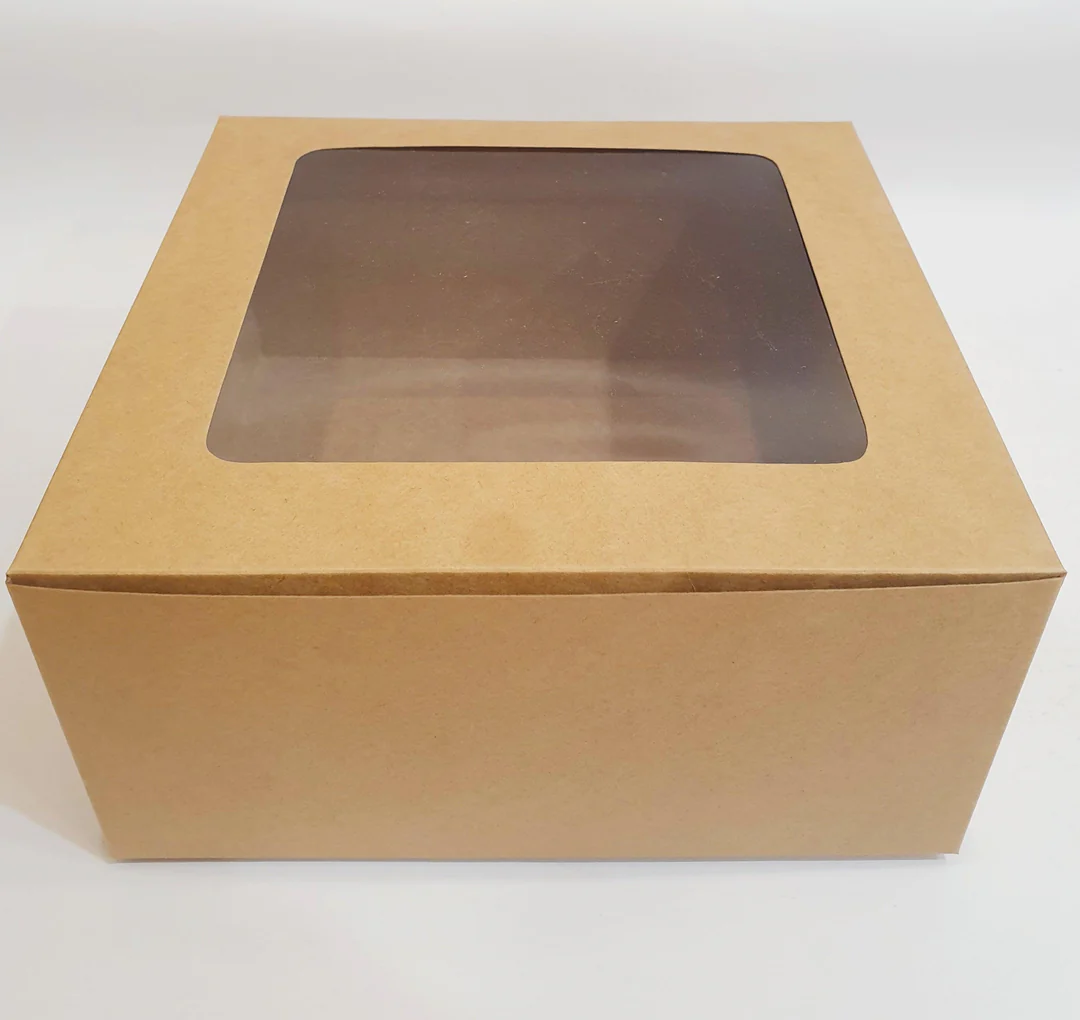 Eco Cake Packaging Box (8.5 x 8.5 x 4) inches for cakes/tarts