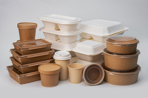 Different sizes of Kraft Paper Food boxes, noodle boxes, noodle cups, rice boxes and other packaging